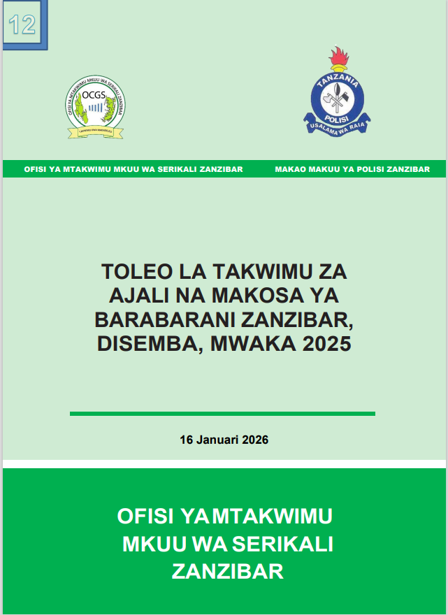 TAKWIMU ZA AJALI NA MAKOSA YA BARABARANI, DISEMBA 2025 image