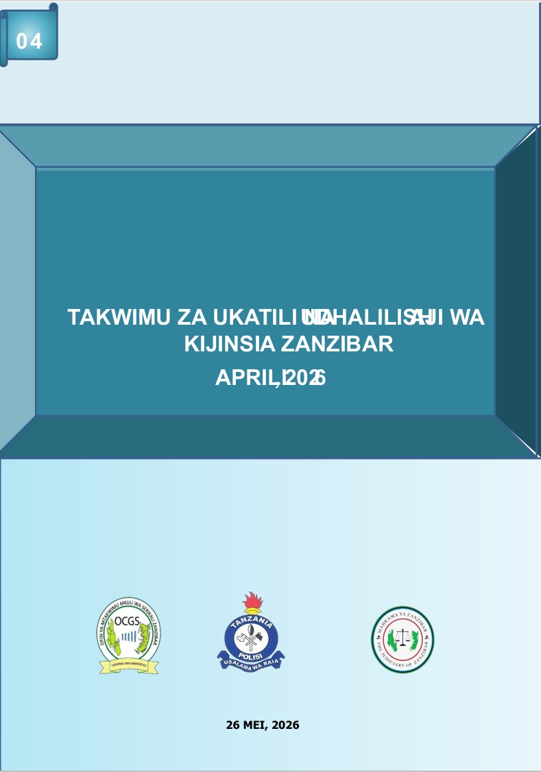 TOLEO LA TAKWIMU ZA UDHALILISHAJI MWEZI, APRIL 2026 image