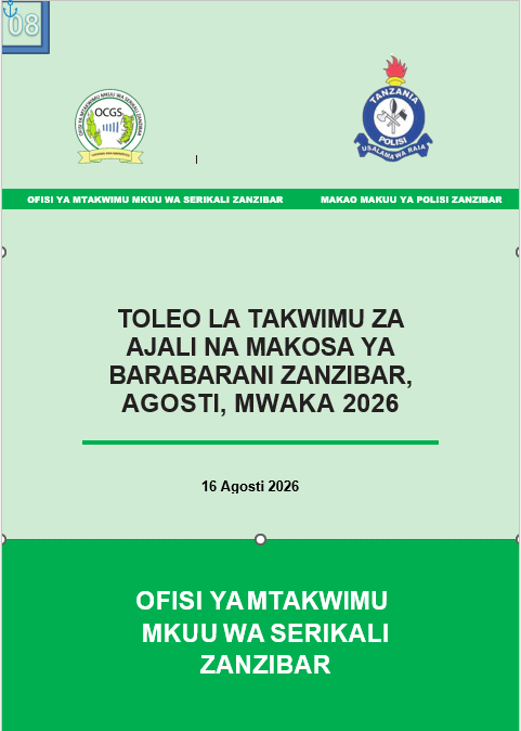 TOLEO LA TAKWIMU ZA AJALI BARABARANI MWEZI, AGOSTI 2026 image